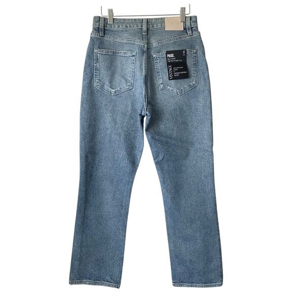 PAIGE Billy Crop High Rise Straight Jean Light Wash Size 27 NWT - Picture 3 of 7
